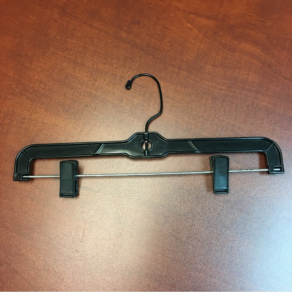 Pack of 34 Pants Hanger Break Resistant Black Plastic Bottoms Hanger Skirts